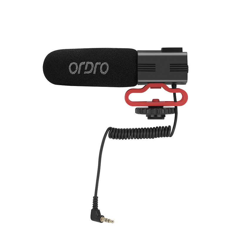 欧达CM550降噪麦克风枪型充电式录音话筒采访直播收音设备