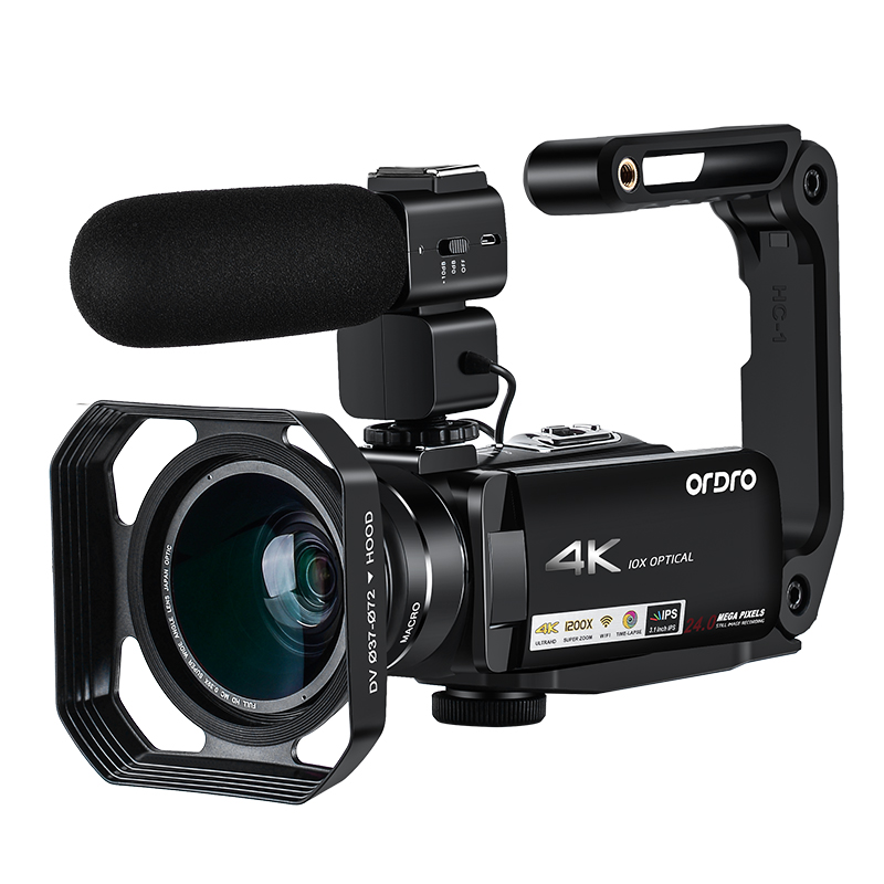欧达AC7高清4K数码摄像机旅行DV婚庆视频直播家用防抖摄影机